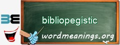 WordMeaning blackboard for bibliopegistic